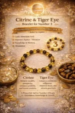 An informational infographic detailing the Numerology benefits for Number 3, ruled by Jupiter, including attributes like knowledge, memory, and abundance. for Healing Meditation and Abundance