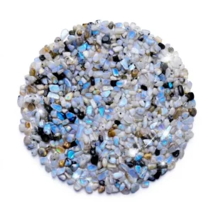 Natural Rainbow Moonstone crystal Chips for Healing Meditation and Abundance