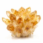 Lab Certified AAA Grade Citrine Phantom Crystal Cluster isolated on a pure, seamless white background by Divinity Crystals.